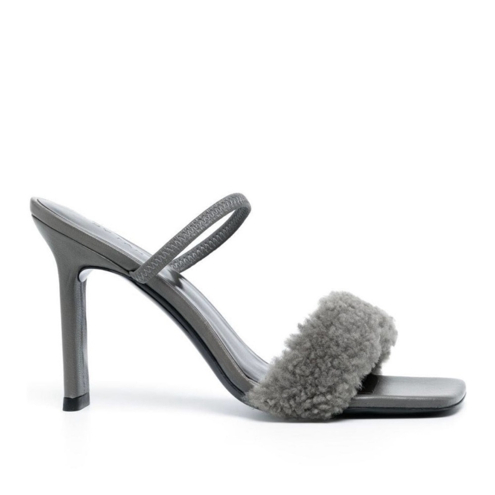 New BY FAR leather ADA sandals color Gray size 38